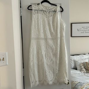 NWOT MSLG White Knee Length Dress